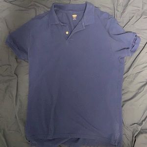 A blue old navy Polo shirt.